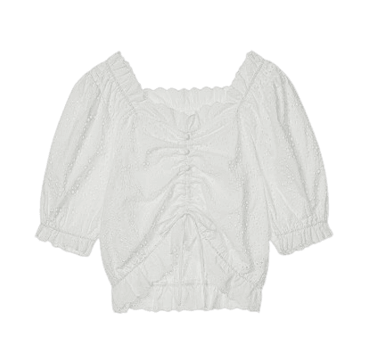 String crop Blouse white