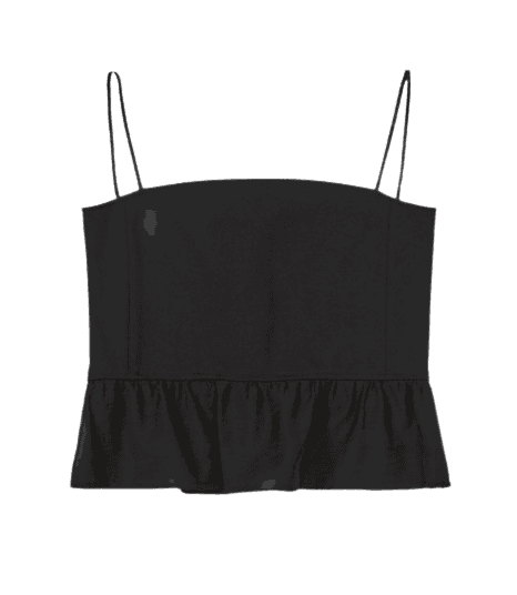 23SU ZIP UP BUSTIER TOP BLACK