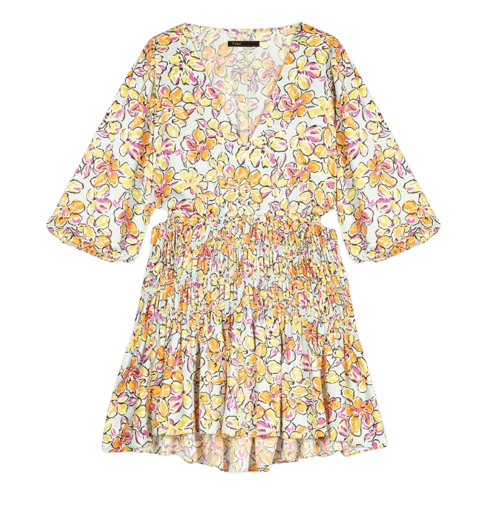 플로럴 컷아웃 원피스