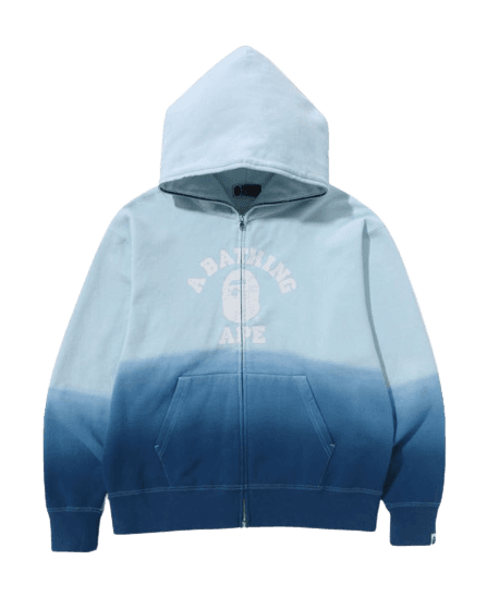 College Gradation Relaxed Fit Full Zip Hoodie