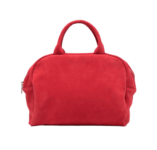 zipped suede mini bag