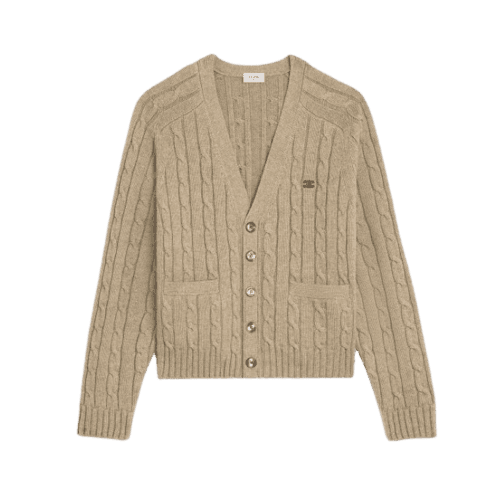 트리옹프 가디건 - 케이블 니트 캐시미어