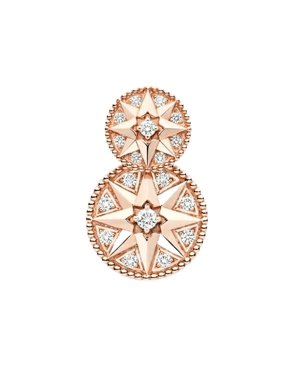 ROSE DES VENTS 귀걸이핑크골드 & 다이아몬드