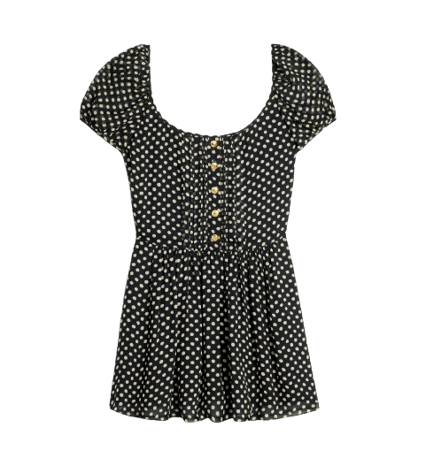 MINI DRESS IN SILK GEORGETTE
BLACK VANILLA