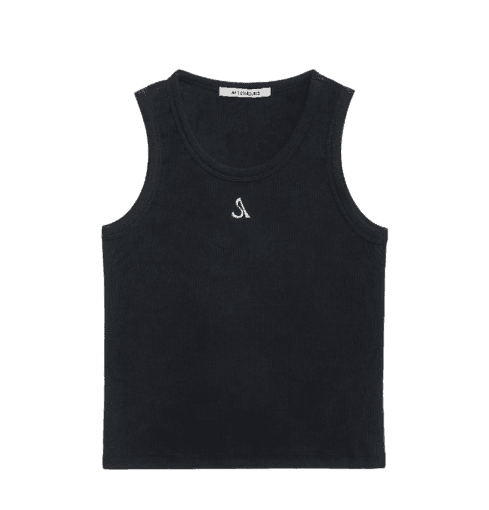LOGO SLEEVELESS TOP (BLACK)