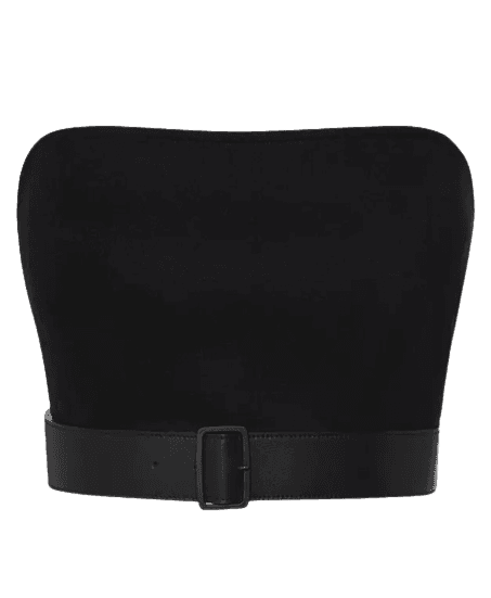 23 F/W 막스마라 플리퍼 DRAP 크롭 탑 WLEATHER 벨트