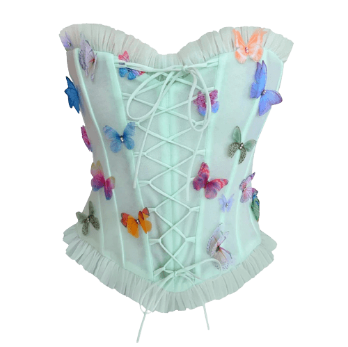 Green Butterfly Corset
