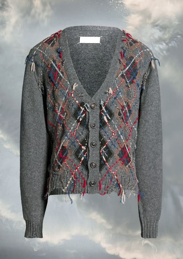 컷아웃 니트 카디건