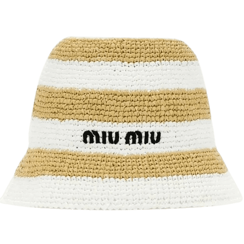 23FW 로고 자수 스트라이프 버킷햇