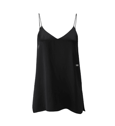 SILK SLIP TOP_BLACK