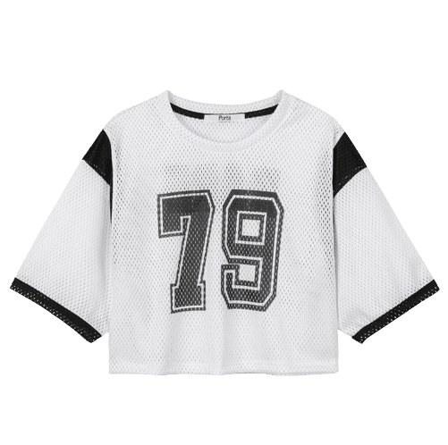 펀칭 트랙 크롭탑 화이트