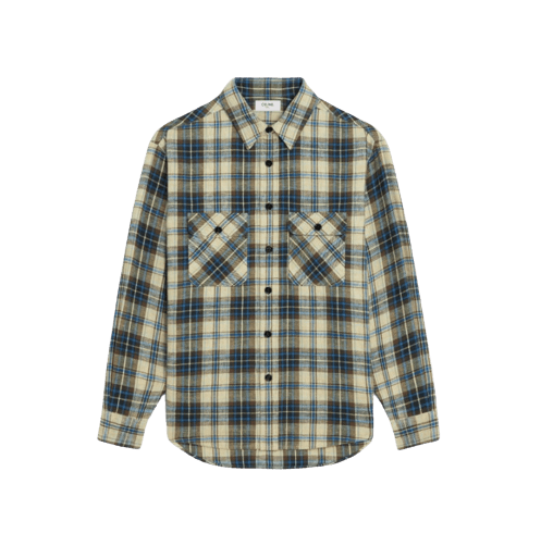 루즈 셔츠 - 체크 코튼