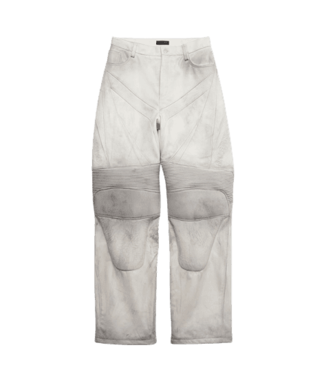 남성 BIKER BAGGY 팬츠 화이트