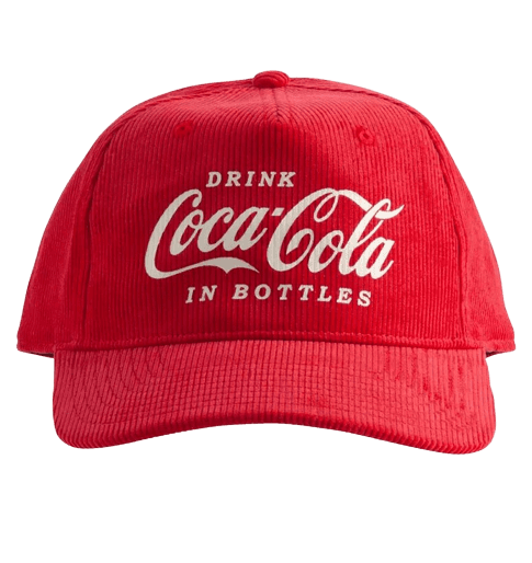 Coca-Cola Red Corduroy Baseball Cap