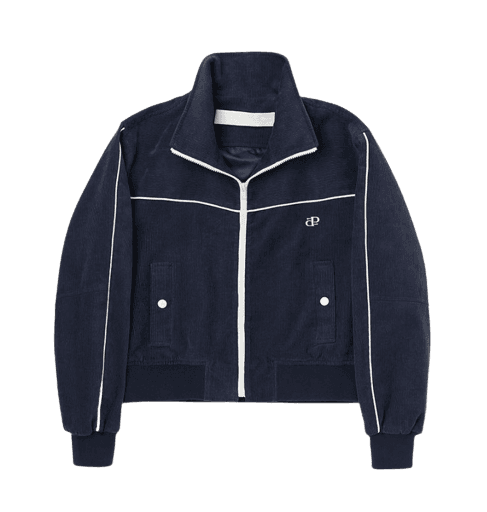 심볼 로고 우먼 코듀로이 자켓 네이비