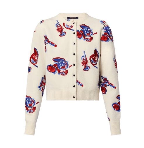 엠브로이더드 트럼펫 가디건