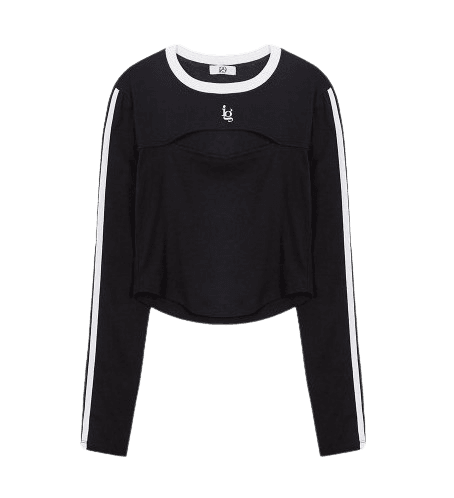 IG 컷아웃 롱 슬리브 블랙