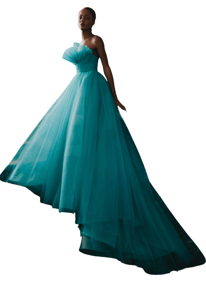 Strapless Tulle Ball Gown