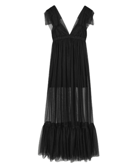 시스루 튤 드레스