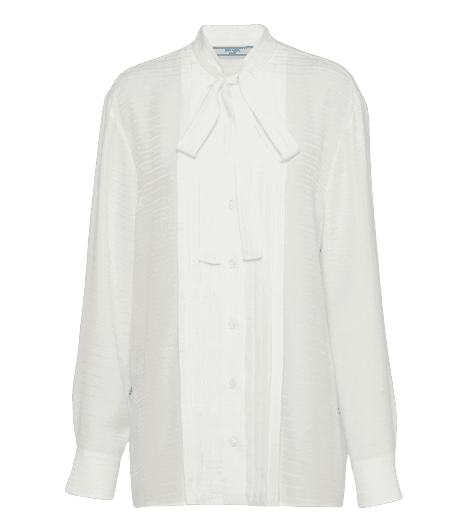 크레이프 드 신 자카드 셔츠