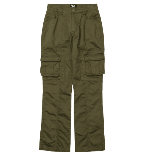 Washed Cotton Cargo Pants Khaki