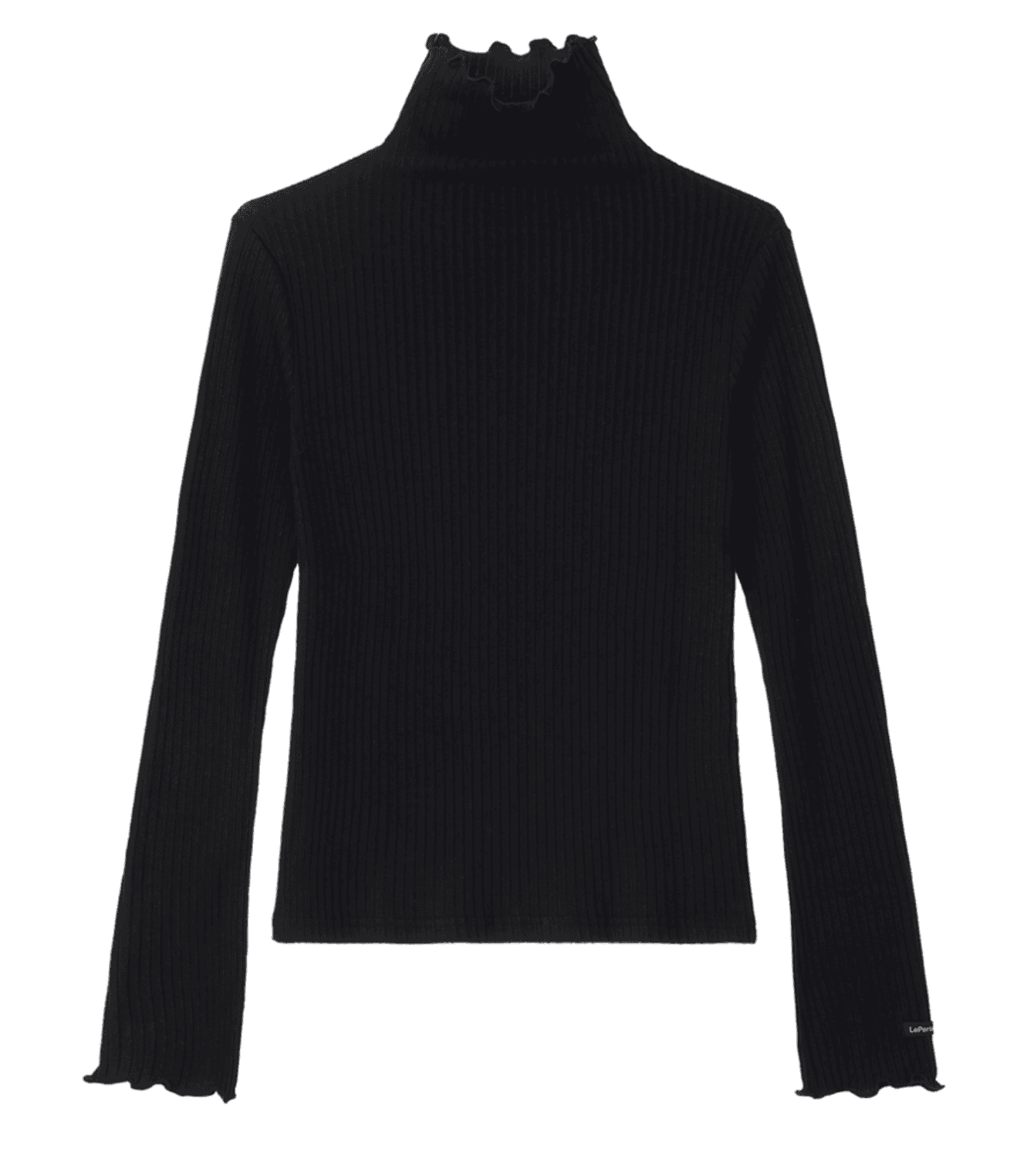 Tencel Wool Ribbed Lettuce Edge Top