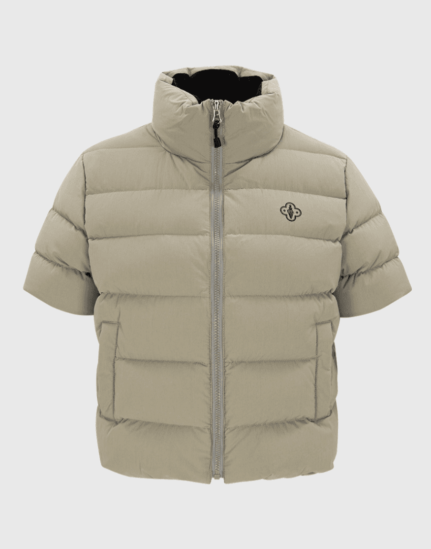 구스다운 반팔패딩 아우터