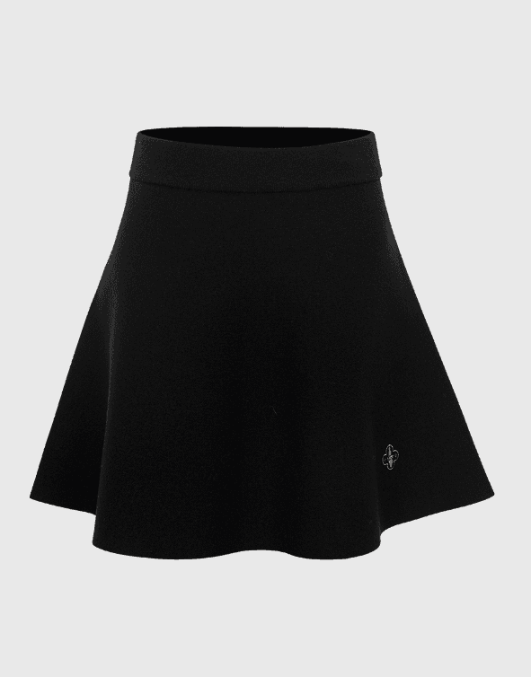 A라인 심플 밴딩 울 스커트