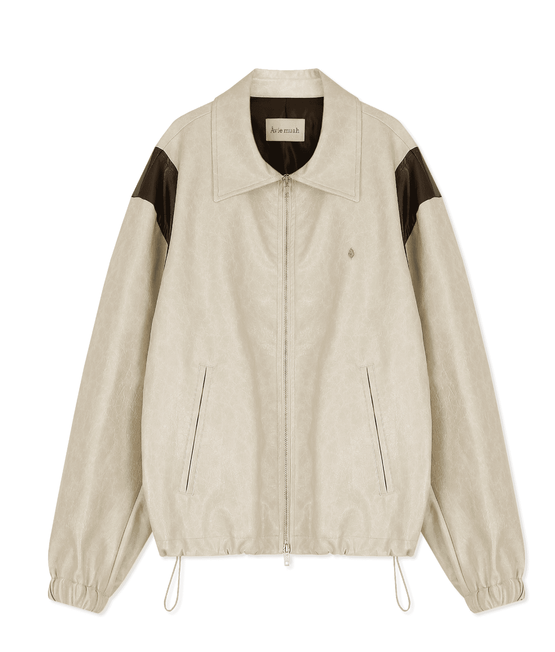 페이크 레더 심볼 점퍼