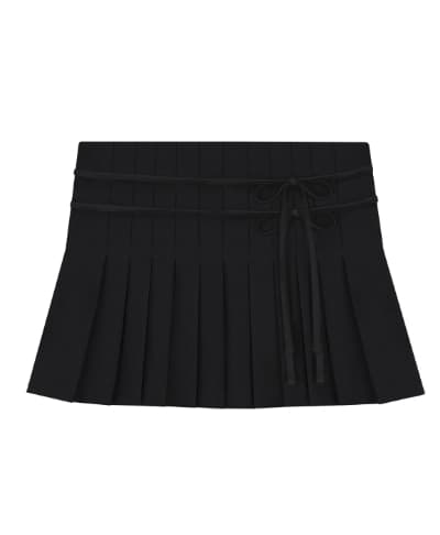 Nana ribbon pleated skirt