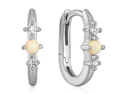 오팔 허기 925 실버 후프 귀걸이E047-01H