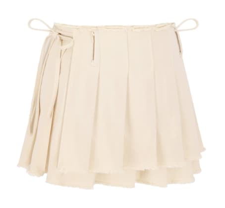 Creamy wrap skirt