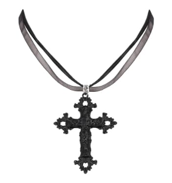 black cross necklace