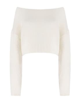 스노우 오프숄더 니트