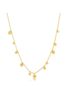 지오메트리 믹스드 디스크 925 실버 목걸이 N005-01G