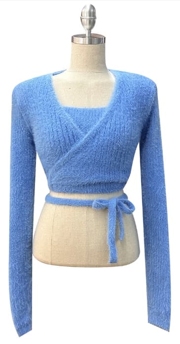 캔디 크롭 니트 랩 가디건 세트