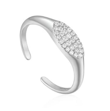 글램 스톤세팅 시그니트 925 실버 사이즈조절 반지 R037-02H