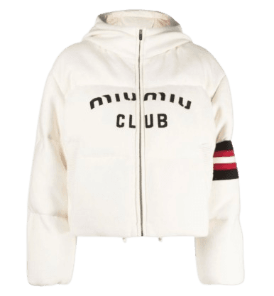 Cropped Cashmere Down Jacket White