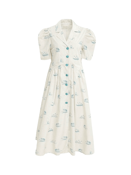 몽키보트 버튼 롱 원피스