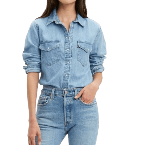 여성 에센셜 웨스턴 데님 셔츠