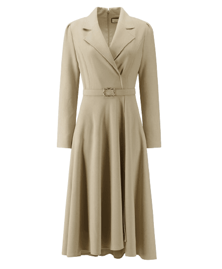 기본핏 벨티드 플레어 원피스