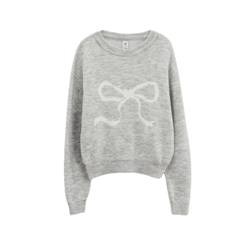 HEART RIBBON JACQUARD KNIT
