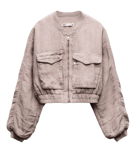 자라 포켓 리넨 봄버 재킷 2674/243