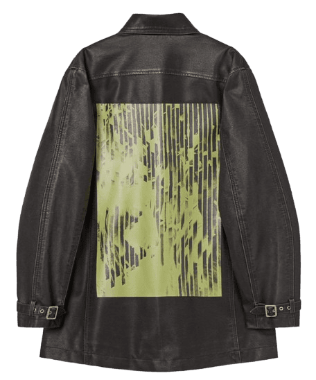 ECO-LEATHER PRINT JACKET