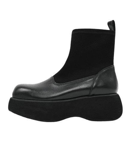 ROUND SQUARE PLATFORM BOOTS