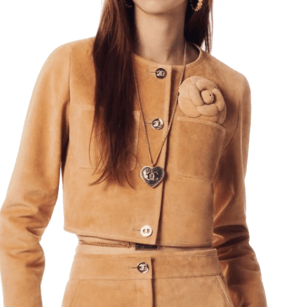 스웨이드 카프스킨 재킷