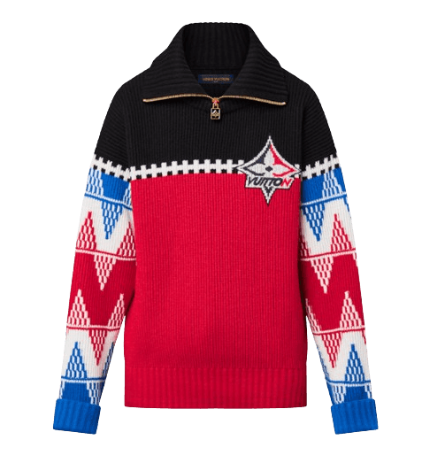 트라이컬러 니트 하이넥 풀오버 1ac17j