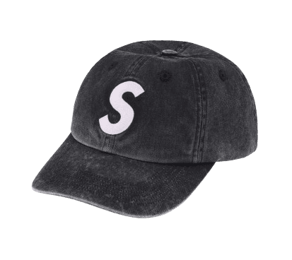 Supreme Pigment Print S Logo 6-Panel Black