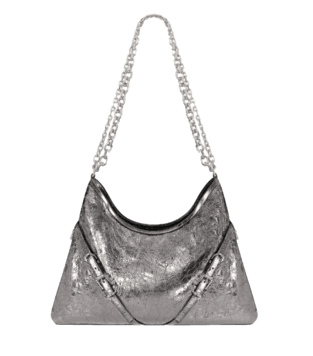 voyou chain 라미네이티드 가죽 미디엄 백