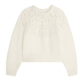 트리옹프 페어 아일 알파카 울 포인텔 오프 화이트